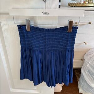 Koch Smocked Navy Mini Skirt